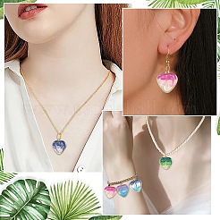 20Pcs 5 Colors Rack Plating Alloy Enamel Pendants&nbsp;ENAM-CJ0006-63