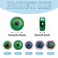 50Pcs 5 Colors Glass Beads&nbsp;GLAA-TA0003-80