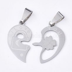 Non-Tarnish 201 Stainless Steel Split Pendants&nbsp;STAS-T048-21