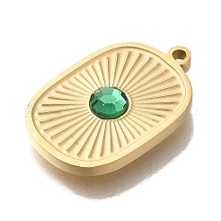 Ion Plating(IP) 304 Stainless Steel Rhinestone Pendants&nbsp;STAS-P371-061G