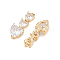 Brass Micro Pave Cubic Zirconia Pendants&nbsp;KK-A274-22G