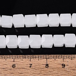Imitation Jade Glass Beads Strands&nbsp;GLAA-R041-8x8mm-B01
