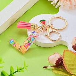 Fruit Series Letter Resin Keychains&nbsp;KEYC-TAC0033-02L