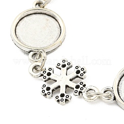 Antique Silver Plated Alloy Link Chain Bracelet Making&nbsp;MAK-K023-03H-AS
