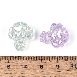 UV Plating Transparent Acrylic Beads&nbsp;TACR-T029-28M