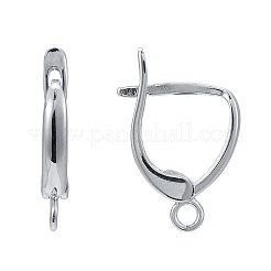 Anti-Tarnish Rhodium Plated 925 Sterling Silver Leverback Earrings&nbsp;X-STER-K168-003P