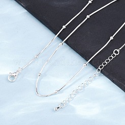 2.5MM Brass Ball Snake Chain Necklaces for Women Men&nbsp;KK-P302-03S