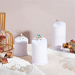 3Pcs 3 Sizes Lint Covered with PVC Ring Display Stands&nbsp;RDIS-WH0019-06