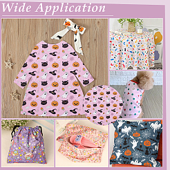 Halloween Printed Polyester Cotton Fabric&nbsp;FIND-WH0152-646