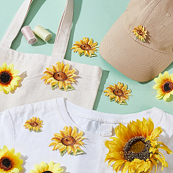 Flower Self Adhesive Computerized Embroidery Cloth Iron on/Sew on Patches&nbsp;PATC-GA0001-84A