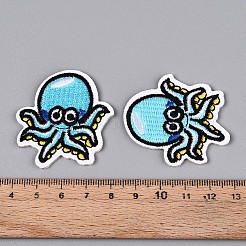 Octopus Rayon & Cloth Computerized Embroidery Cloth Iron on Sew on Patches&nbsp;DIY-N007-05