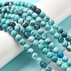 Synthetic Ocean White Jade Beads Strands&nbsp;G-L019-6mm-17