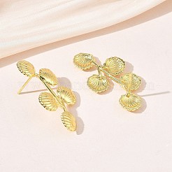 Brass Stud Earrings for Women&nbsp;EJEW-A167-02C-G