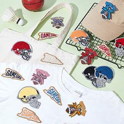 17Pcs 3 Styles GAME DAY Theme Towel Embroidery Style Cloth Iron on/Sew on Patches&nbsp;PATC-GA0001-72