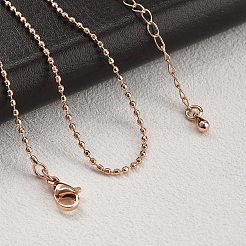 Brass Faceted Ball Chains Necklaces for Women&nbsp;NJEW-D302-21RG