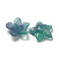Two-tone Opaque Acrylic Bead Caps&nbsp;OACR-G034-05E