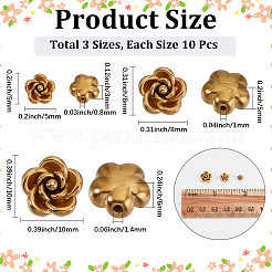 30Pcs 3 Styles 304 Stainless Steel Beads&nbsp;STAS-PA0001-02
