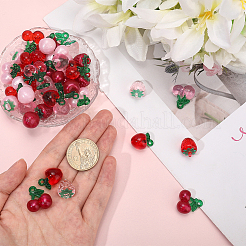 48Pcs 12 Styles Transparent Resin Pendants&nbsp;RESI-SC0036-62