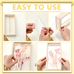 Rectangle Double Sided Clear Acrylic with Wood Display Cases&nbsp;ODIS-WH0038-237B