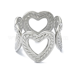 304 Stainless Steel Cuff Rings &nbsp;RJEW-M019-02P