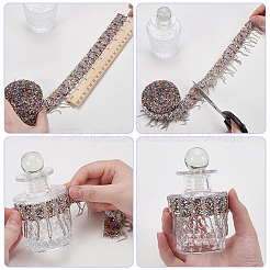 Iron & Resin Tassels Ribbon&nbsp;OCOR-WH0105-071