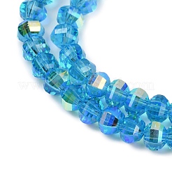 Electroplate Transparent Glass Beads Strands&nbsp;EGLA-B011-08A-AB07