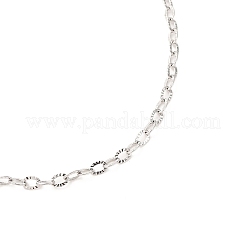 Adjustable 304 Stainless Steel Textured Cable Chains Slider Necklaces Making&nbsp;AJEW-JB01398