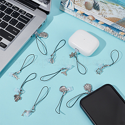 20Pcs 10 Style Alloy Mobile Straps&nbsp;HJEW-OC00111