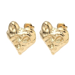 304 Stainless Steel Heart Stud Earrings&nbsp;EJEW-K268-62G