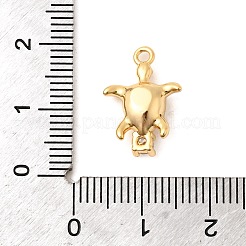Brass Micro Pave Cubic Zirconia Pendants&nbsp;KK-C117-07G
