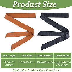 2Pcs 2 Colors PU Leather Wrap Belts for Coat&nbsp;AJEW-CL0005-21B