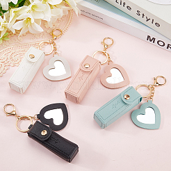 4Pcs 4 Colors PU Leather Lipstick Storage Bags&nbsp;AJEW-SC0003-95B