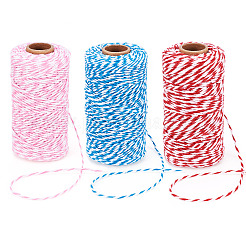 3 Rolls 3 Colors Two Tone Cotton String Threads&nbsp;OCOR-TA0002-24