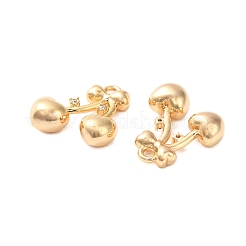 Brass Micro Pave Cubic Zirconia Pendants&nbsp;KK-K351-64G