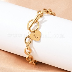 Golden 304 Stainless Steel Charm Bracelets&nbsp;LS-NJEW-K284-01G-L