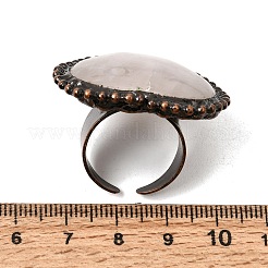 Natural Rose Quartz Cuff Open Rings&nbsp;GG-CBAB410-02A