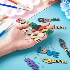 DIY Word Style Earring Making Kits&nbsp;DIY-TA0008-61