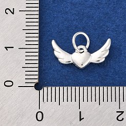 925 Sterling Silver Wing Heart Charms&nbsp;STER-A032-06S