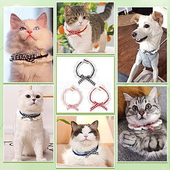 3Pcs 3 Colors Acrylic Fibers Cat Bowknot Collar&nbsp;AJEW-FG0004-34