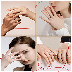 12Pcs 3 Colors 202 Stainless Steel Finger Rings for Women&nbsp;RJEW-LP0001-16