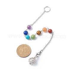 Chakra Natural & Synthetic Mixed Stone Dowsing Pendulum Pendant Decorations&nbsp;PALLOY-JF01882