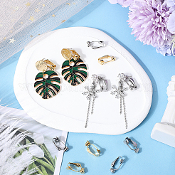 20Pcs 2 Styles 304 Stainless Steel Clip-on Earring Converters Findings&nbsp;STAS-SC0006-83