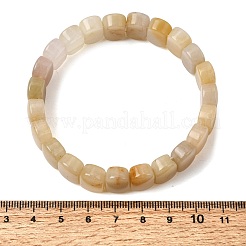 Natural Topaz Jade Beaded Stretch Bracelets for Women Men&nbsp;BJEW-D461-02I
