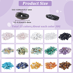 15 Styles Natural & Synthetic Mixed Gemstone Chips Beads&nbsp;G-PA0002-01