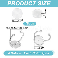 DIY Blank Dome Open Cuff Ring Making Kit&nbsp;FIND-DC0004-74