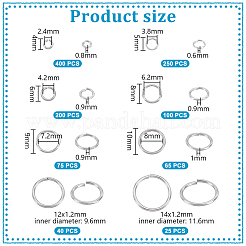 304 Stainless Steel Open Jump Rings&nbsp;STAS-PH0006-83