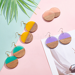 DIY Wooden Dangle Earring Making Kits&nbsp;DIY-OC0006-92