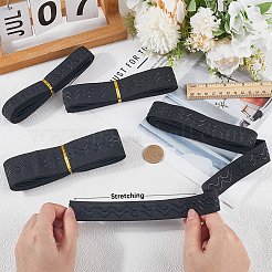 9 Yards 4 Styles Flat Non-slip Transparent Silicone Polyester Elastic Band&nbsp;OCOR-GF0004-20