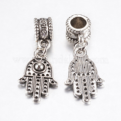 Tibetan Style Alloy European Dangle Charms&nbsp;PALLOY-F199-39AS