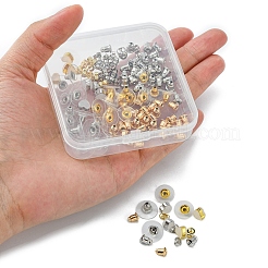 142Pcs 8 Style Brass & Silicone Earring Nuts&nbsp;KK-YW0001-43